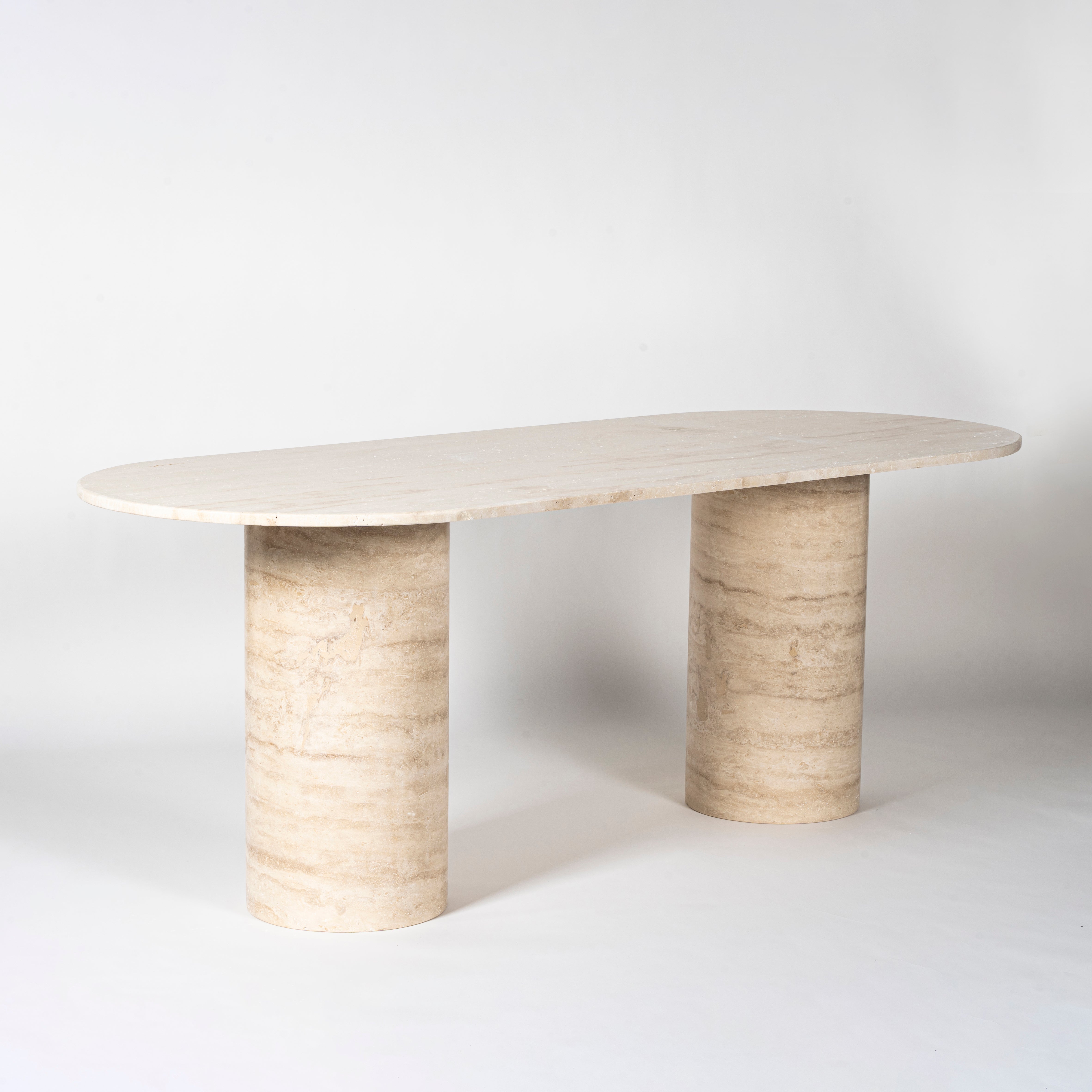 Obliva Traverten Yemek Masası