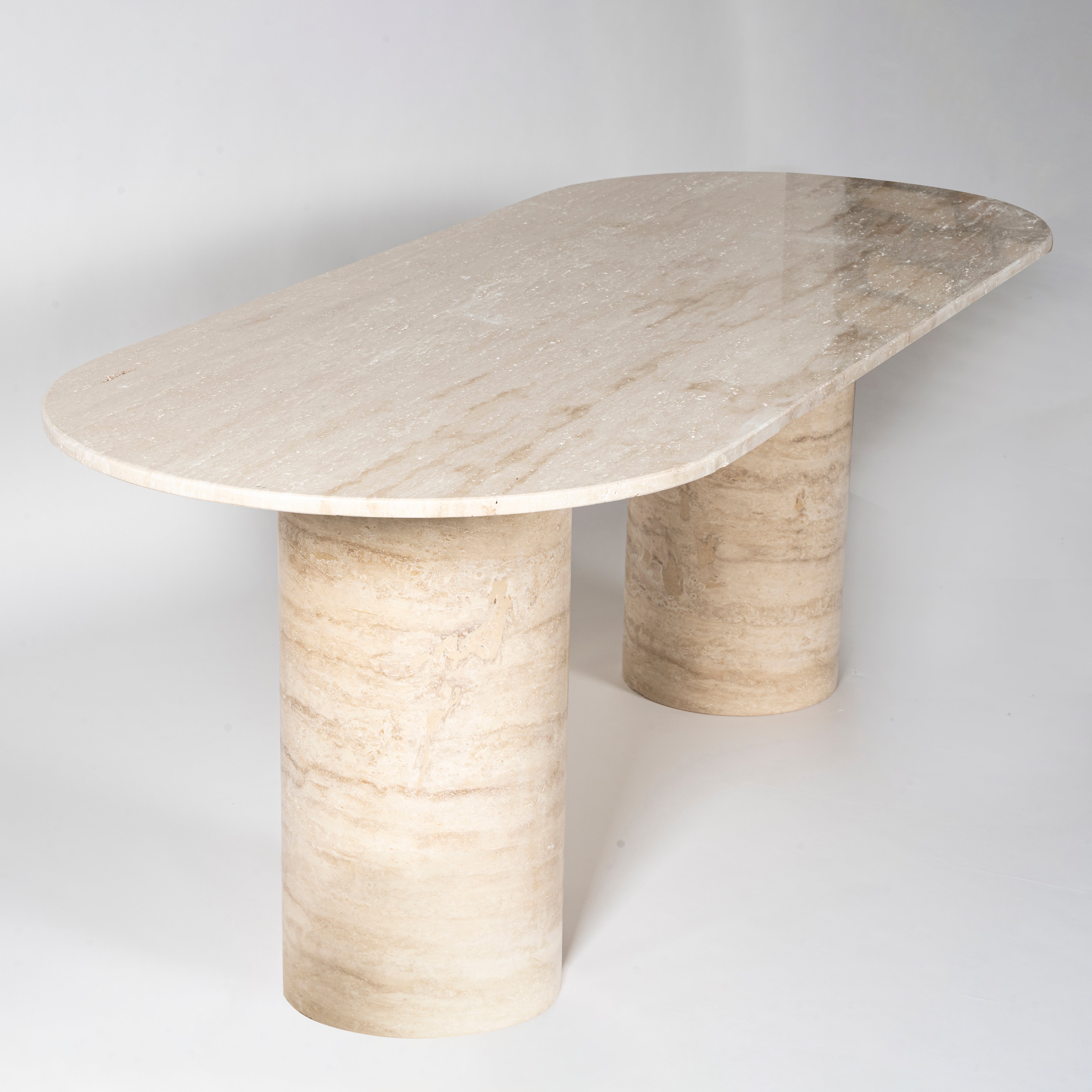 Obliva Traverten Yemek Masası