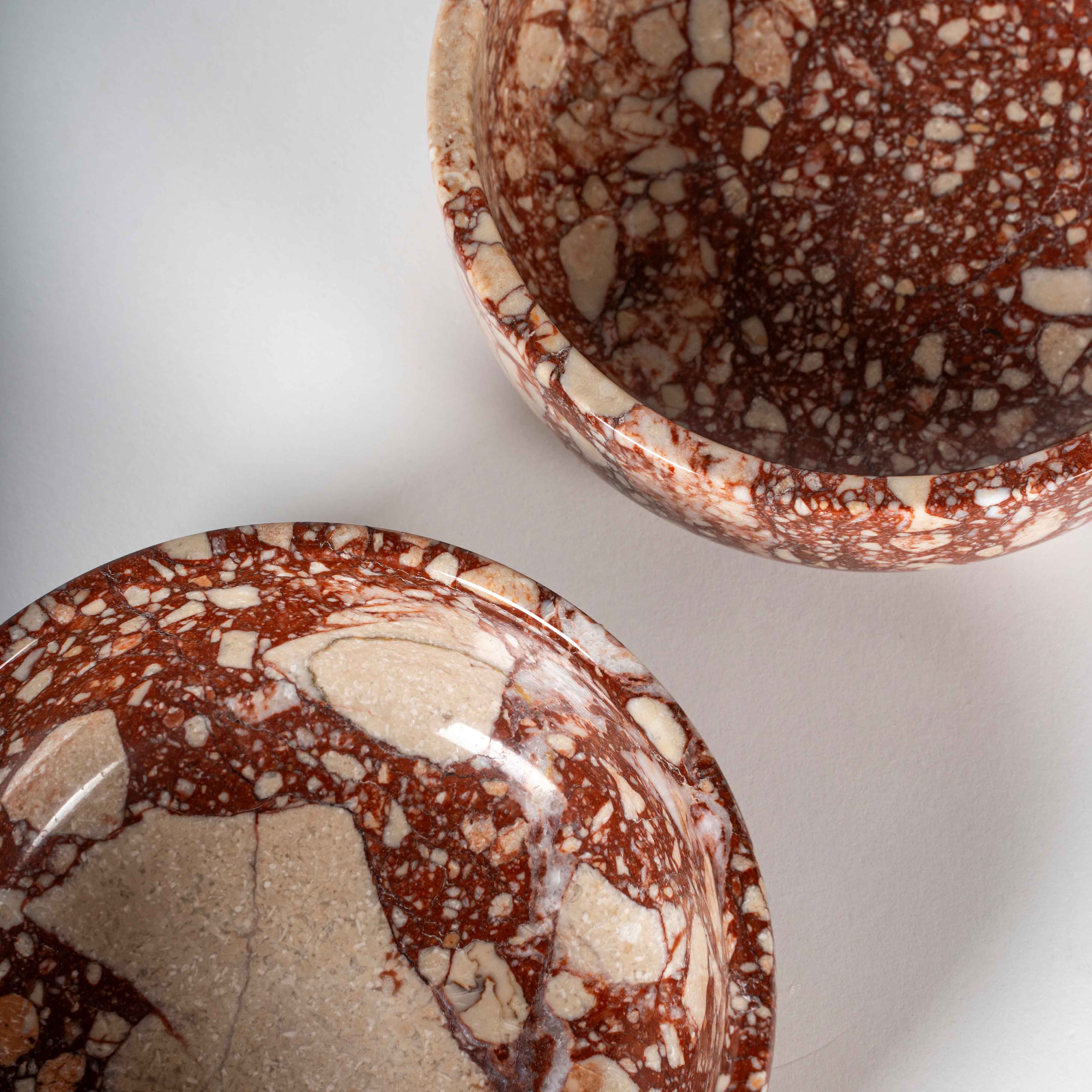 Rosso Breccia Mermer Kase Set