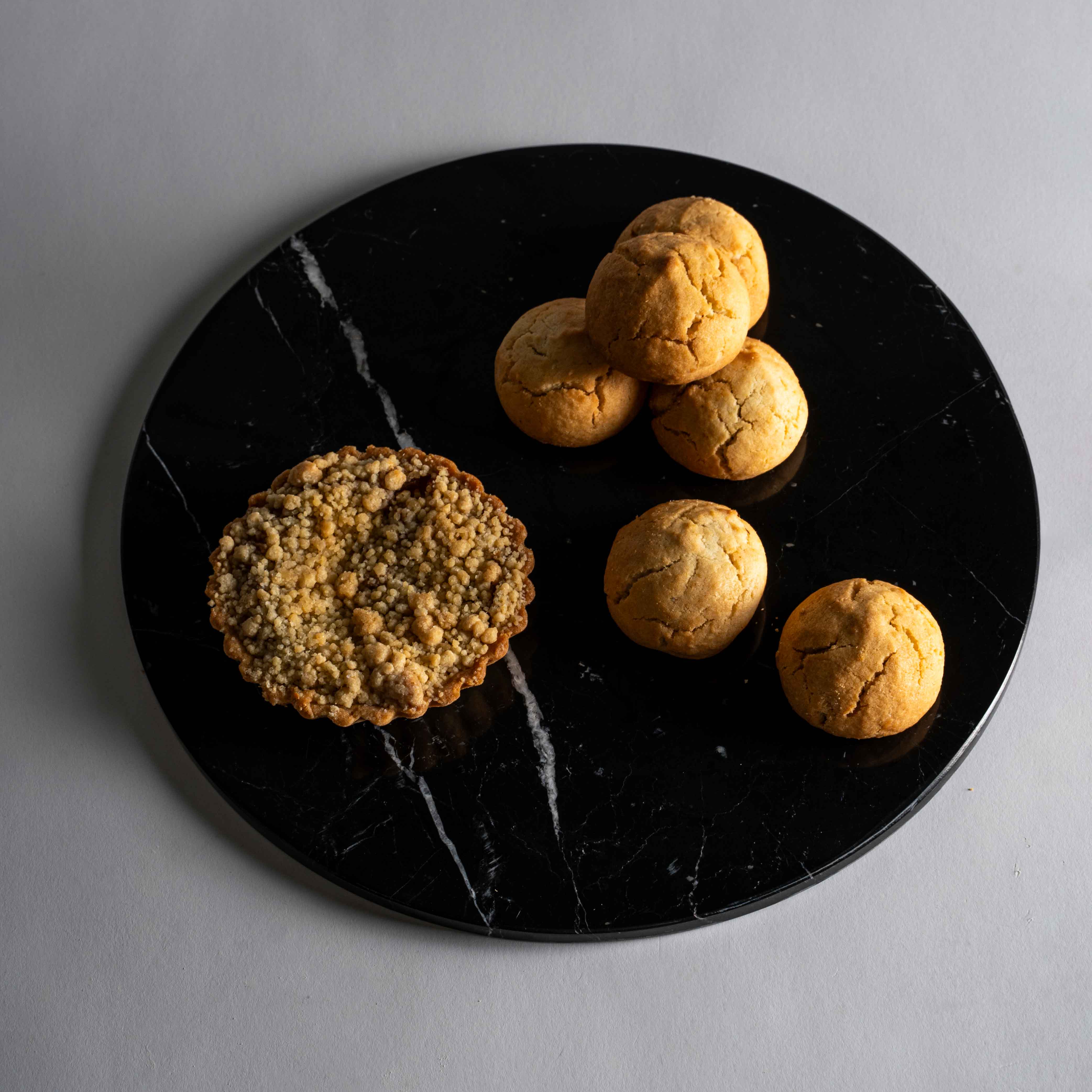 Luna - Mermer Dekoratif Sunum Tabağı