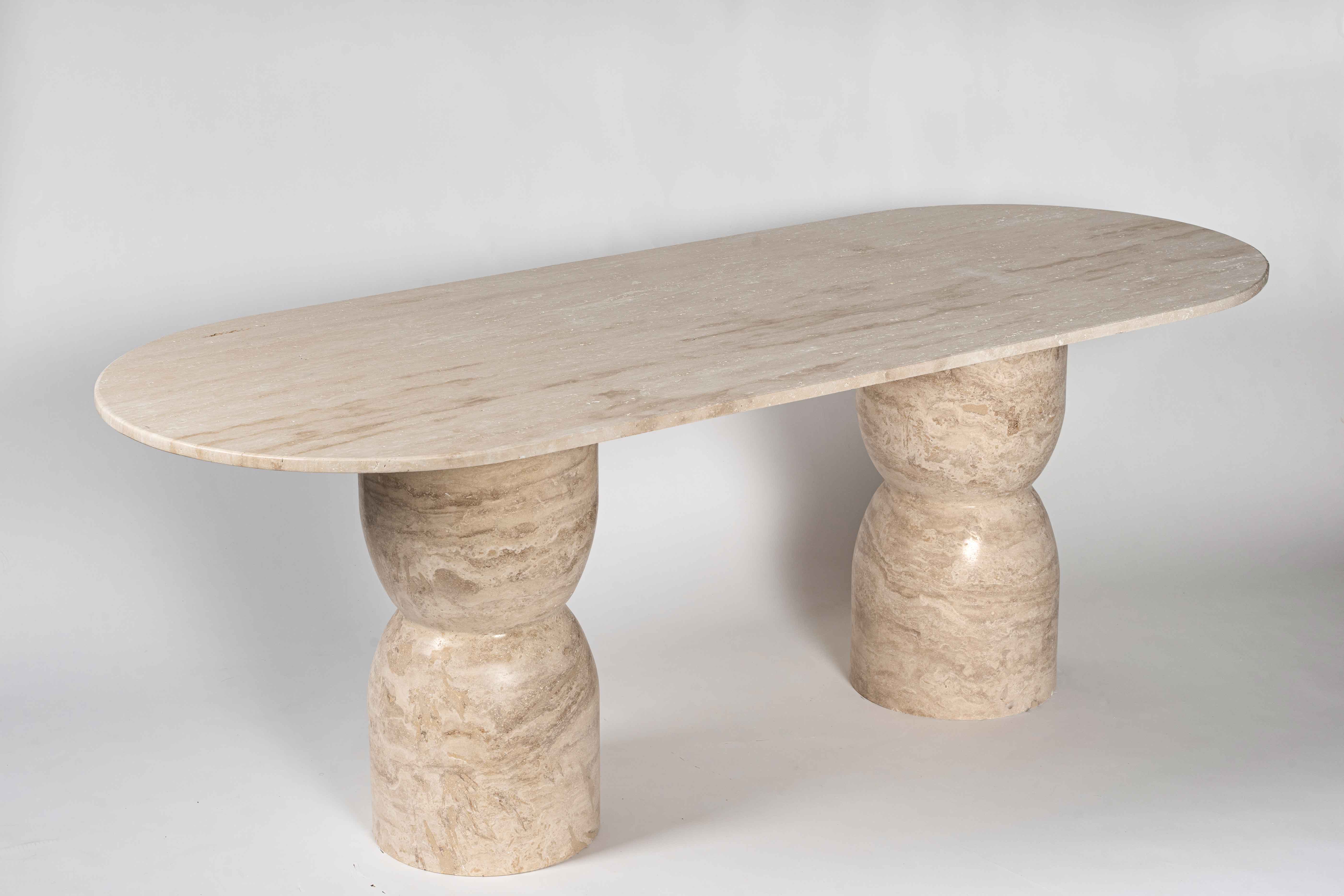 Mesaurea Traverten Yemek Masası