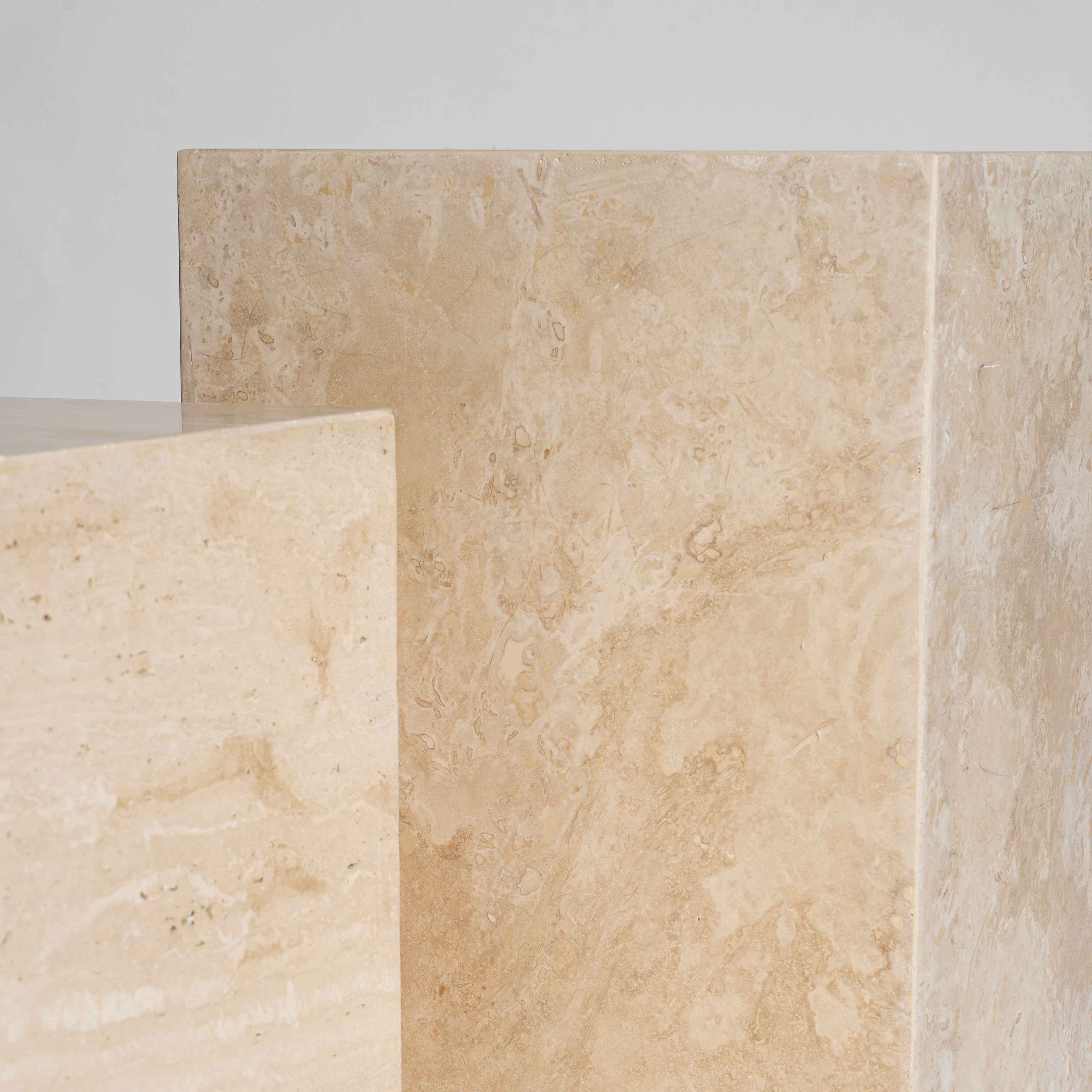 Naro Traverten Küp Sehpa