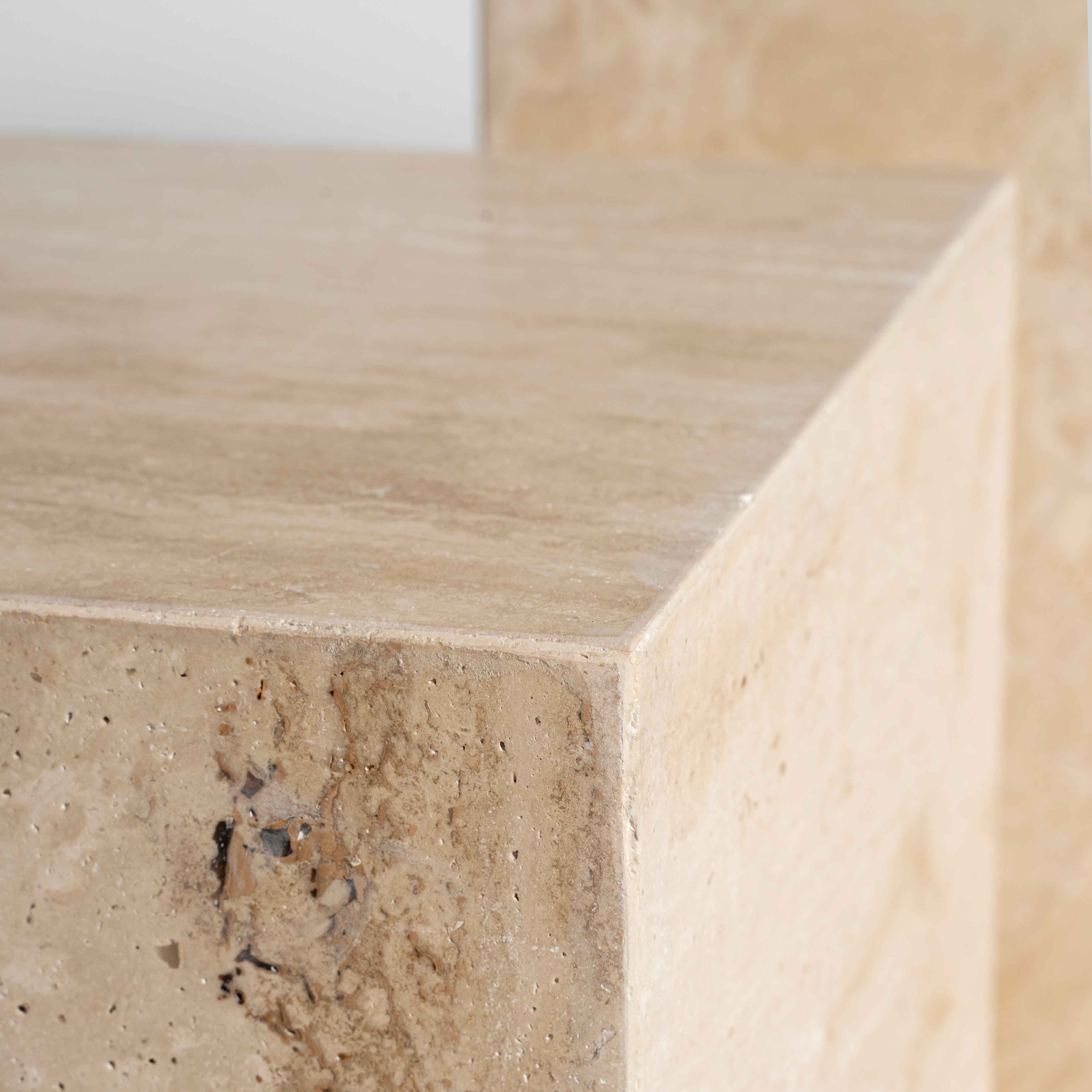 Naro Traverten Küp Sehpa