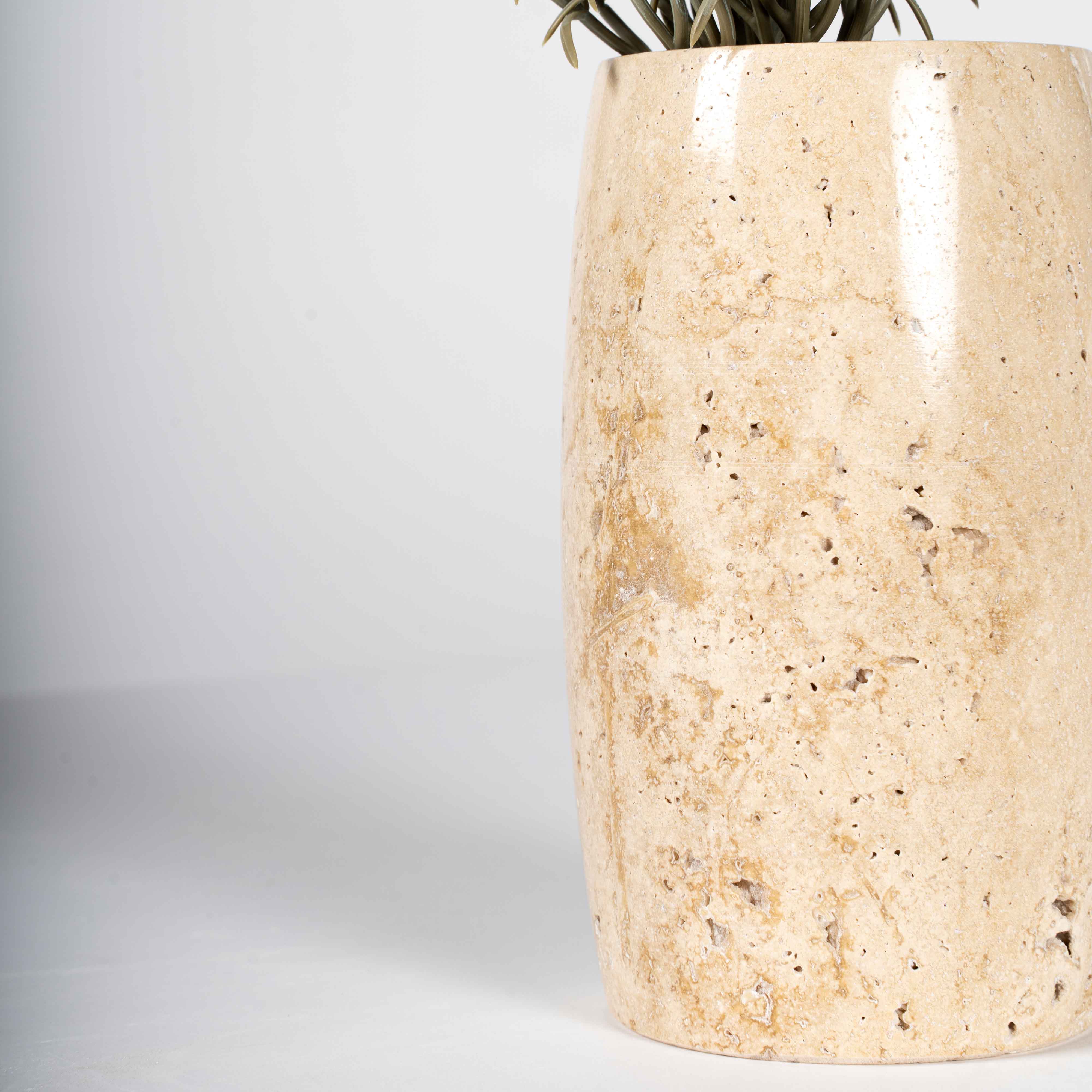 Corallune Traverten Vazo