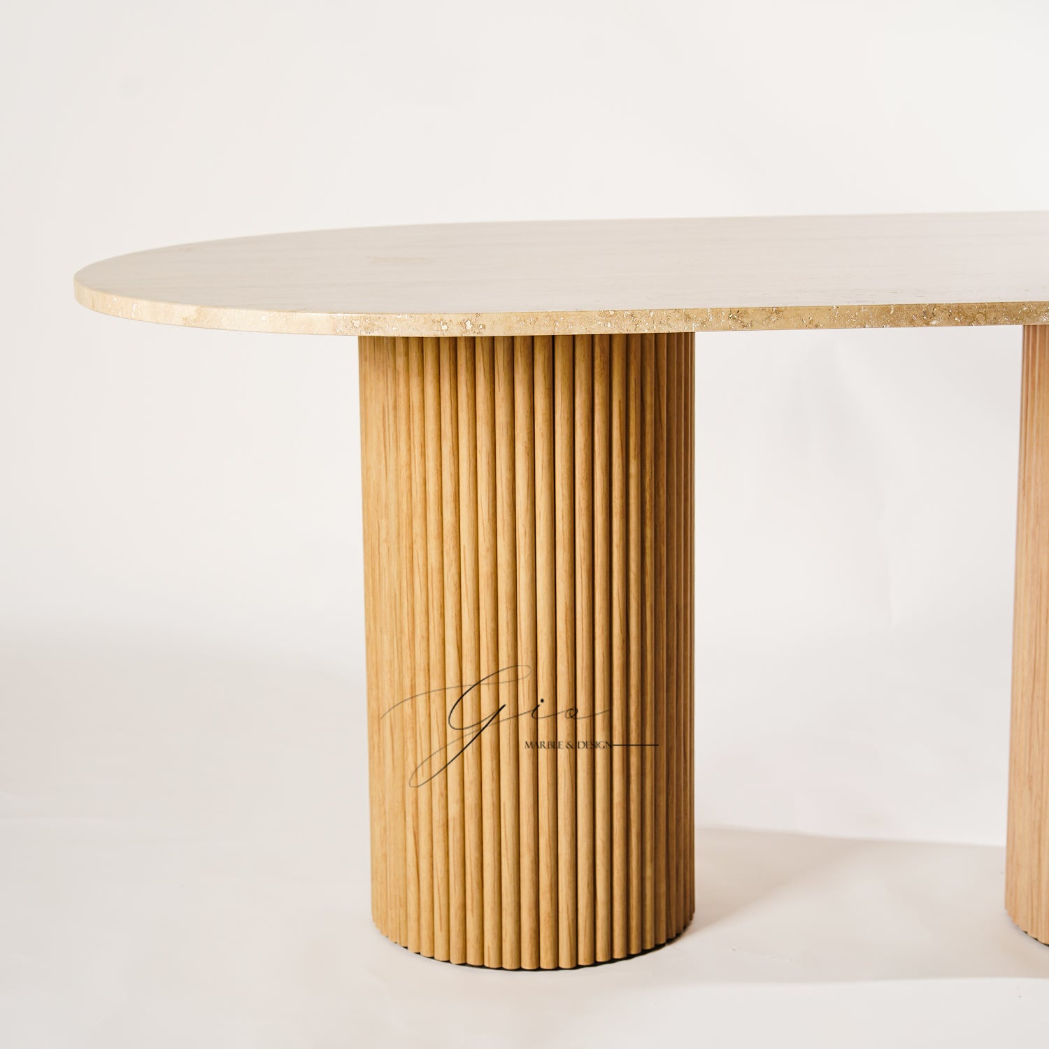 Atlas Traverten Yemek Masası