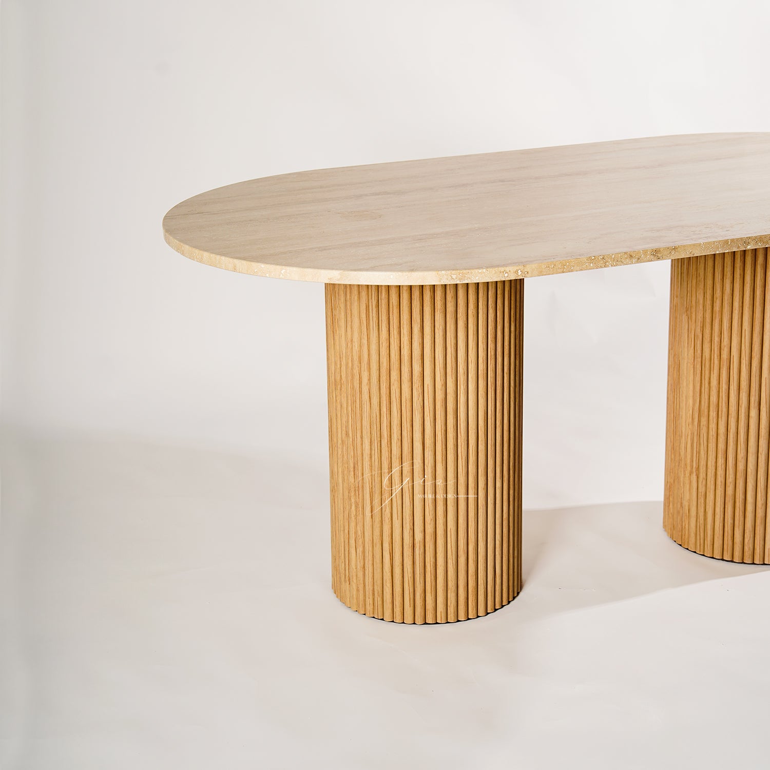 Atlas Traverten Yemek Masası