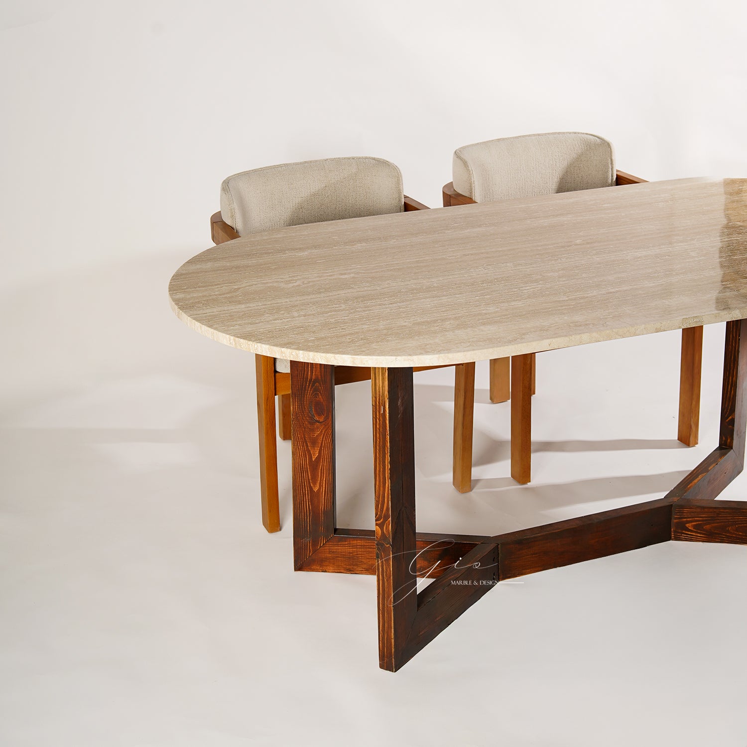 Cenova Traverten Yemek Masası