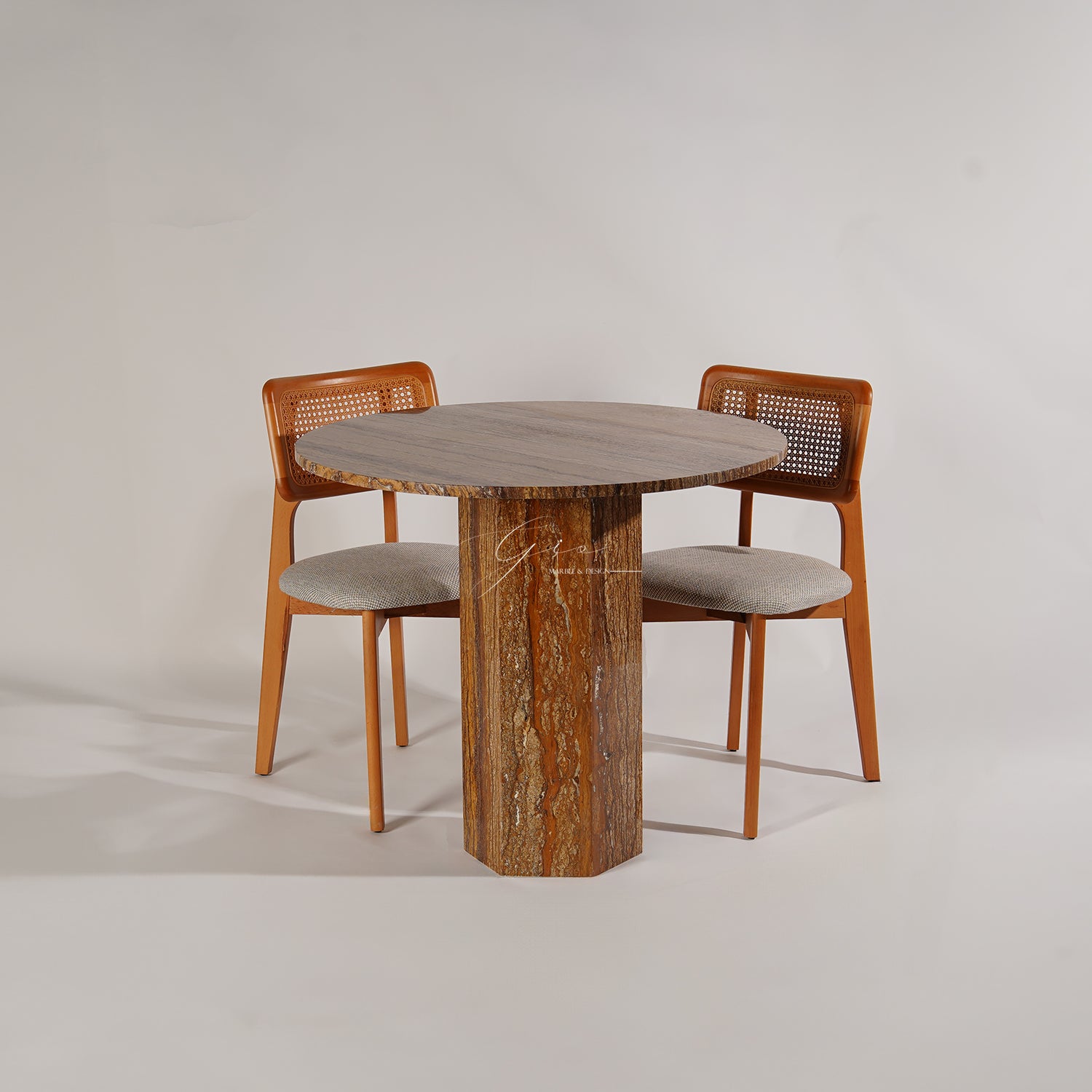 Olivan Mermer Yemek Masası