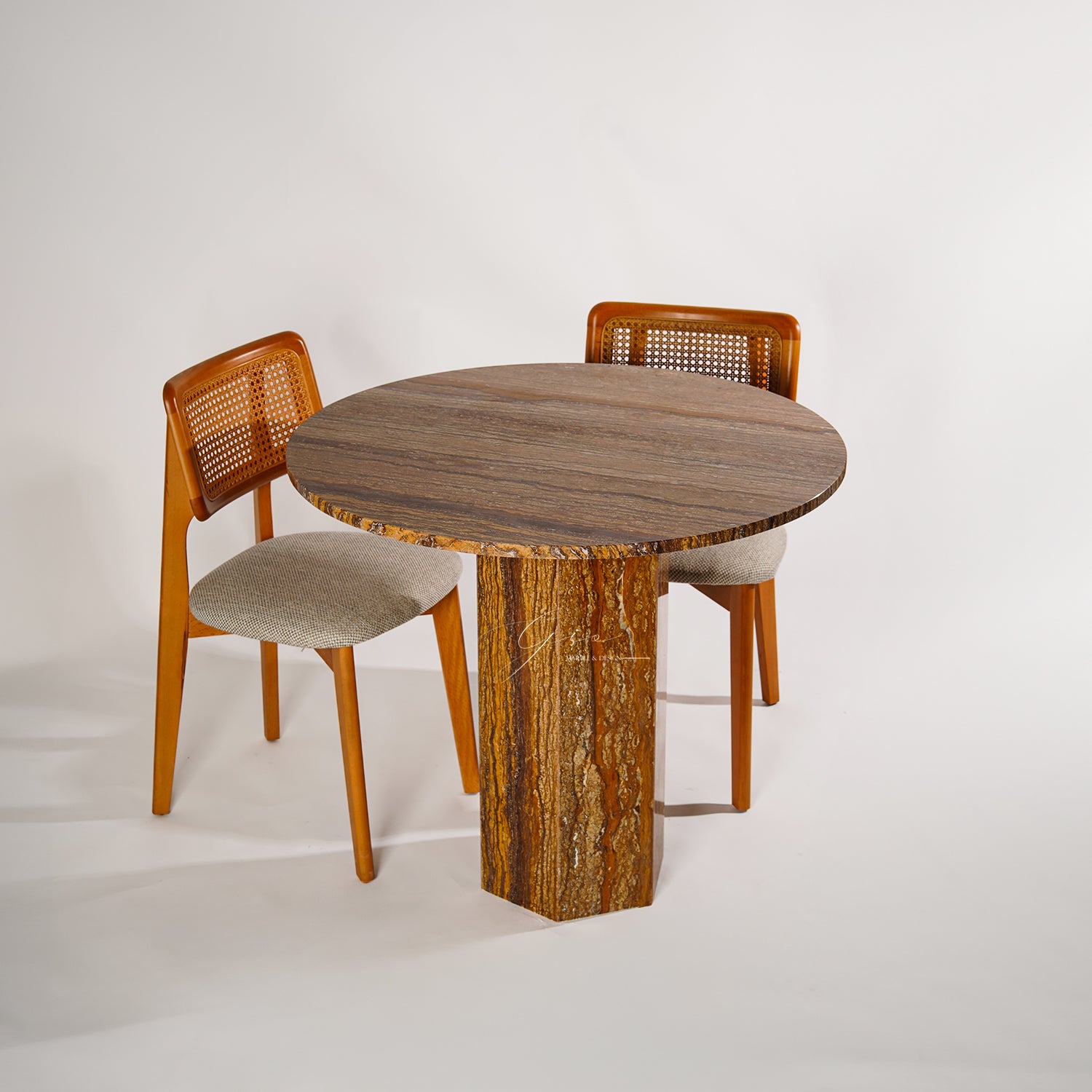 Olivan Mermer Yemek Masası