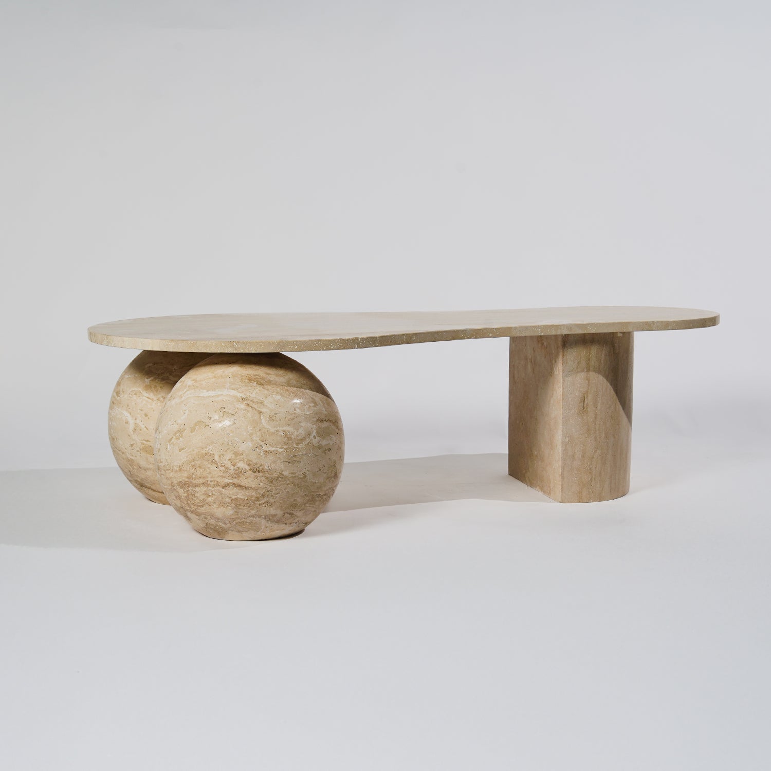 Sfero Traverten Orta Sehpa