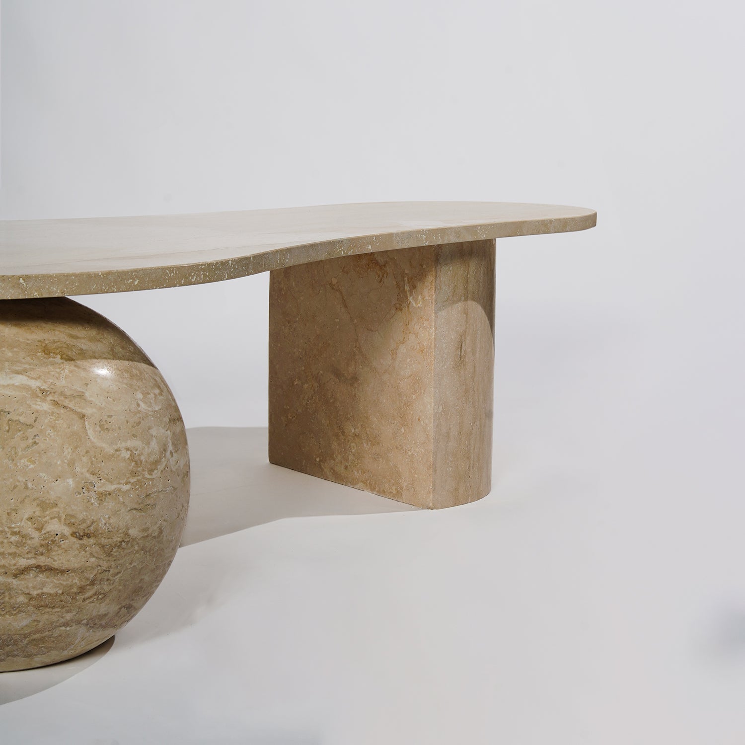 Sfero Traverten Orta Sehpa