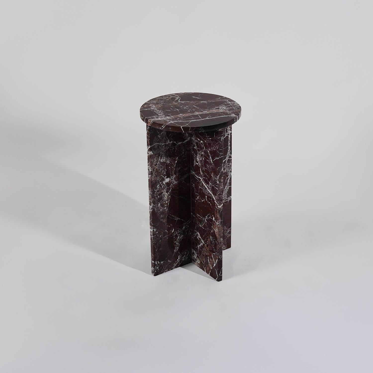 Duo Rosso Levanto Mermer Yan Sehpa Seti