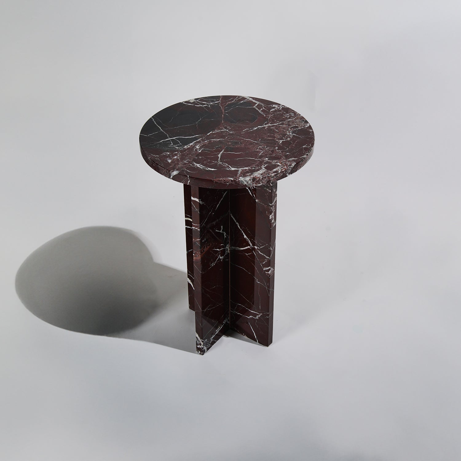 Duo Rosso Levanto Mermer Yan Sehpa Seti