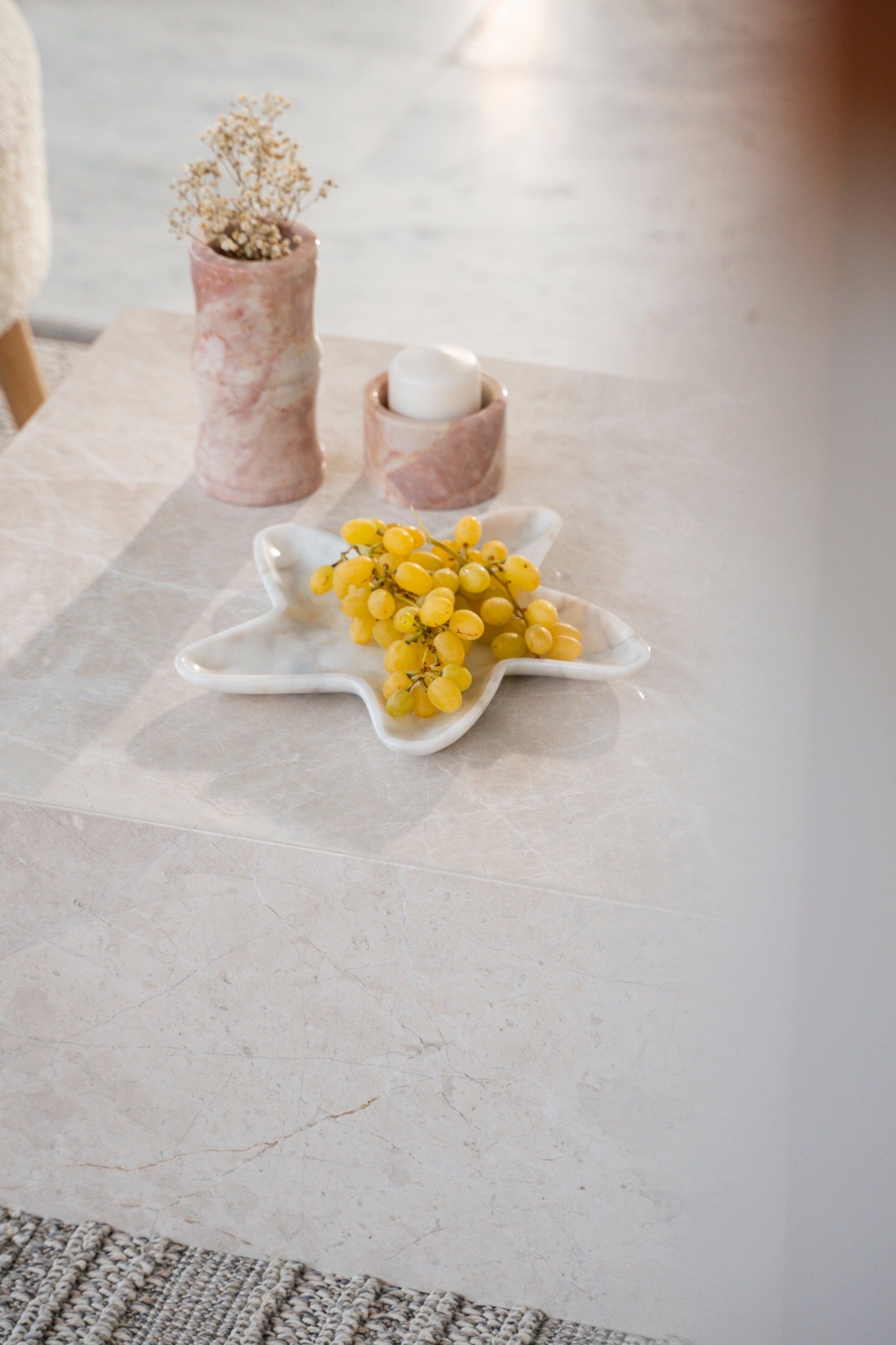 Lustra - Mermer Dekoratif Servis & Takı Tabağı