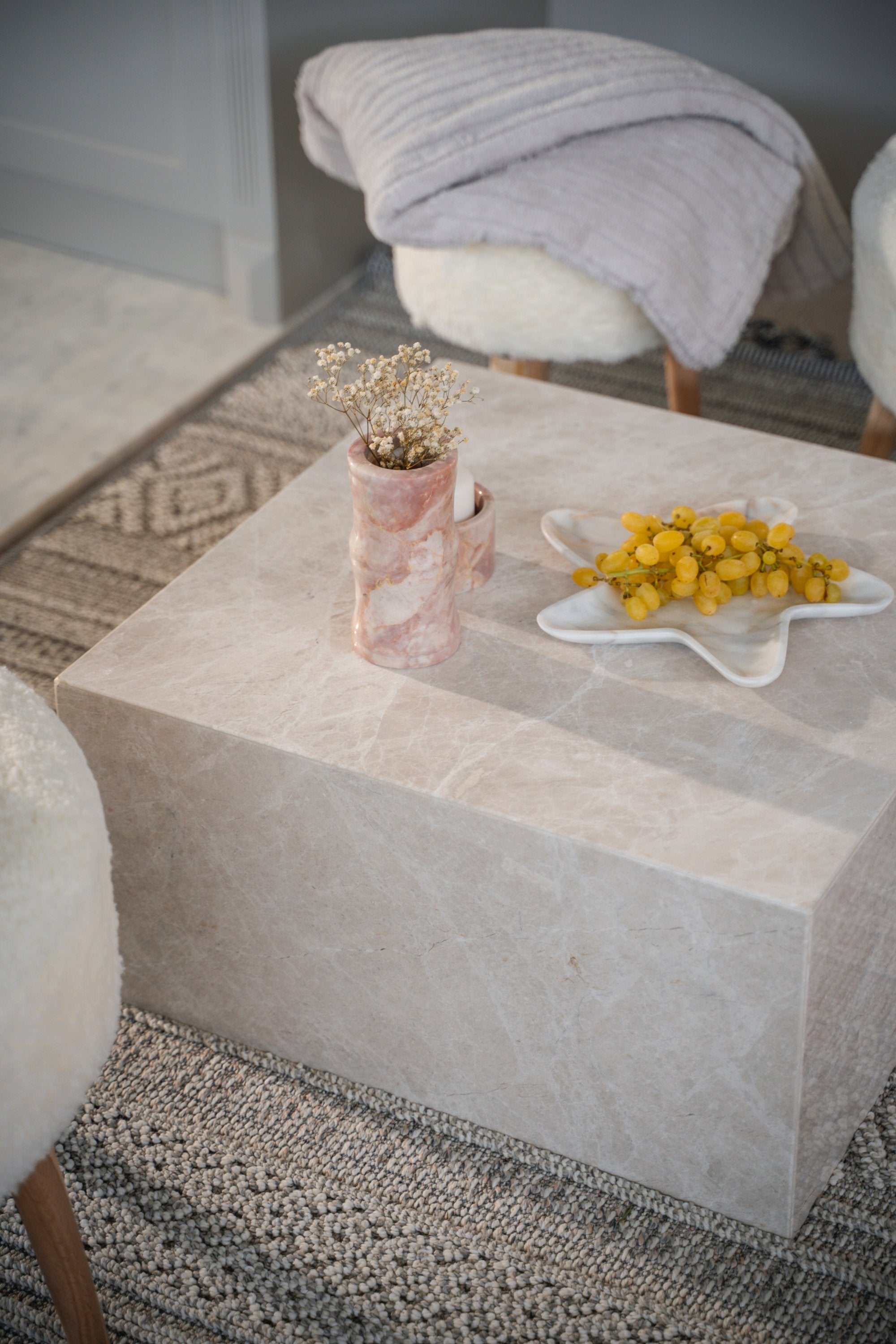 Rosa Onyx Mermer Vazo