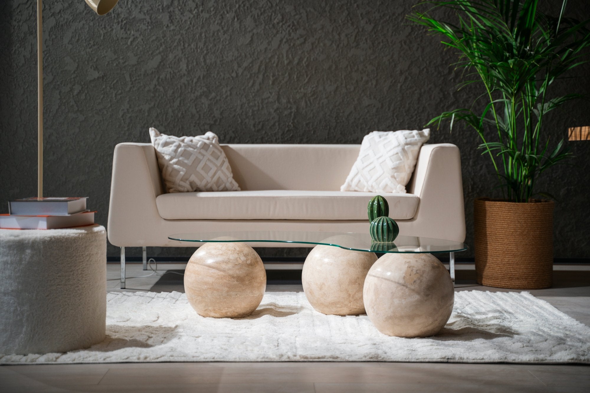 Orba - Traverten Orta Sehpa